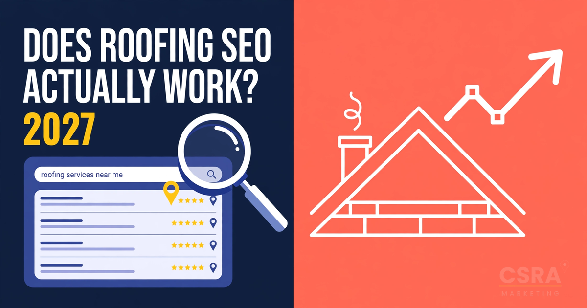 Does roofing SEO actually work in 2027 - search results and map pack illustration
