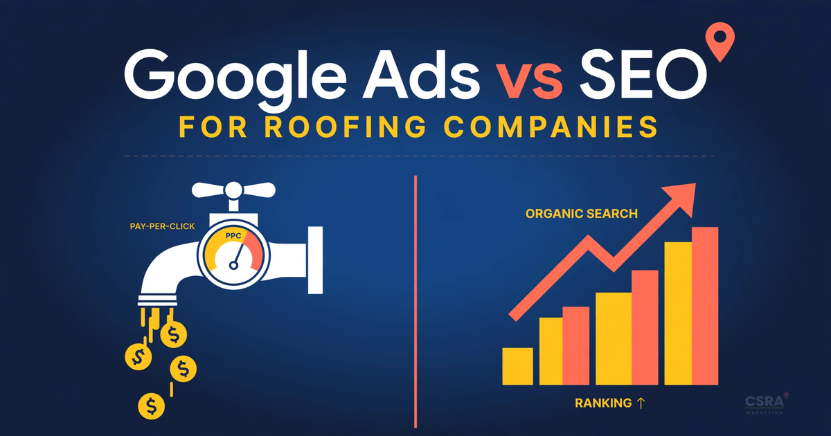 Google Ads vs SEO for roofing companies