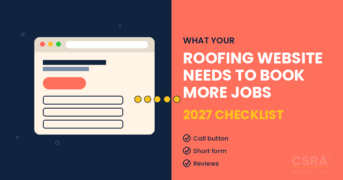 Roofing website must-haves 2027 checklist